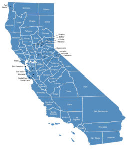 Map of California Counties